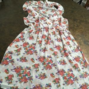 Vintage sheer floral dress